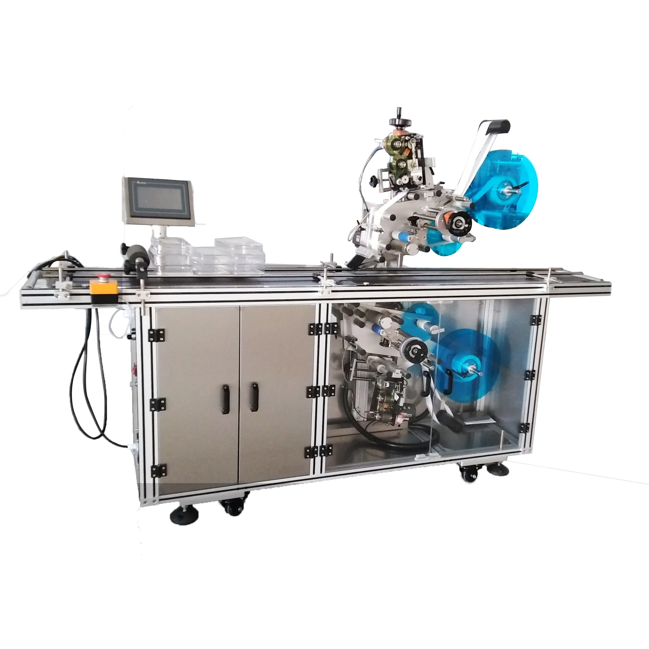 Automatic Bag Carton Box Top and Bottom Side Label Applicator Labeling ...