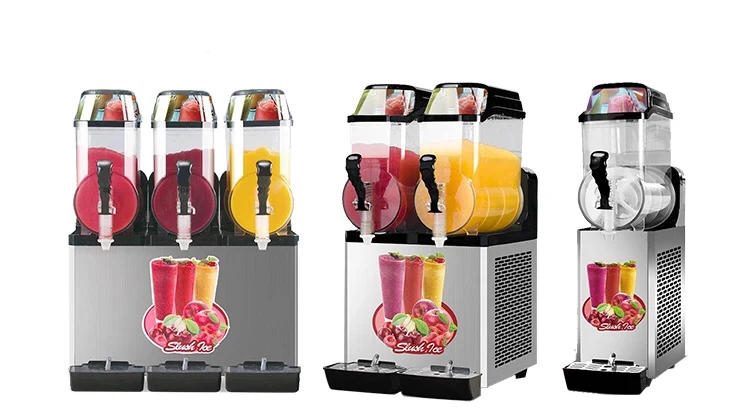 Slush Frozen Drink Machine Commercial Beverage Mixer Triple Tanks  Ice Maker 