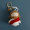Llavero de Jesús Amigurumi de Ganchillo Marrón
