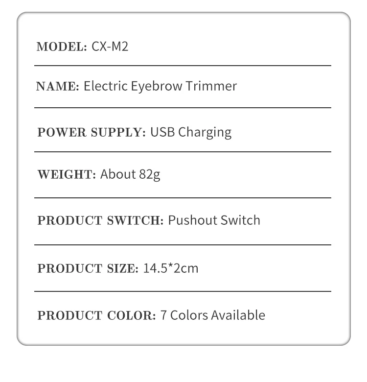 Cxm2 Electric Women's Eyebrow Razor Electric Eyebrow Trimmer Painless