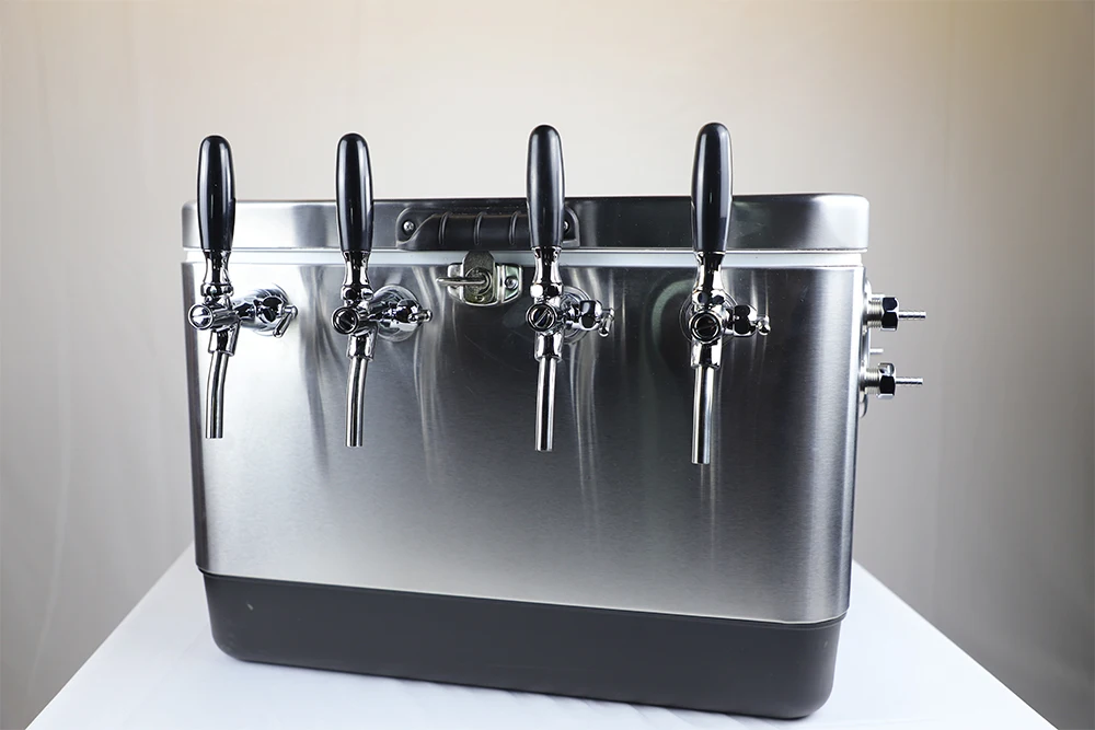 Beer Ice Box Stainless Steel Ice Cooler Box for Outdoor Camping & Beer
