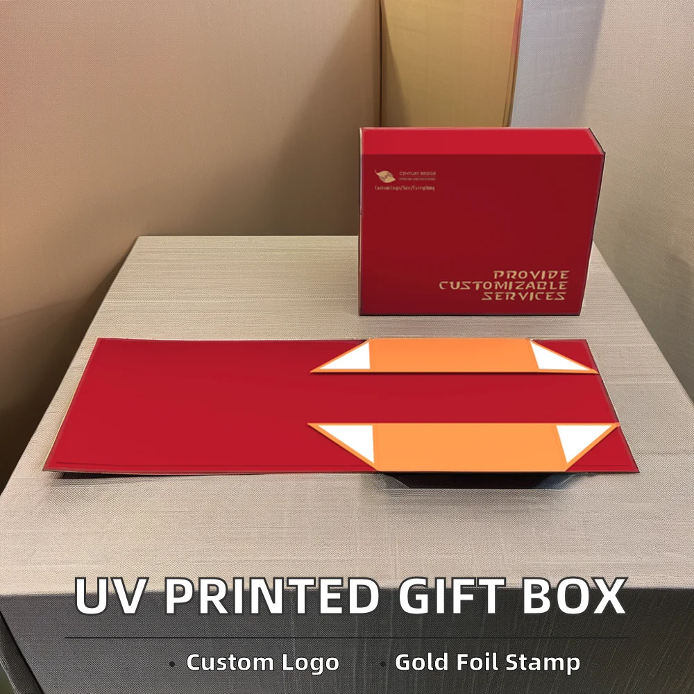 Custom UV Matte Laminated Gold Foil Stamping Logo Magnetic Folding Storage Gift Box Sponge Pastry Papers Hardcover Glasses factory