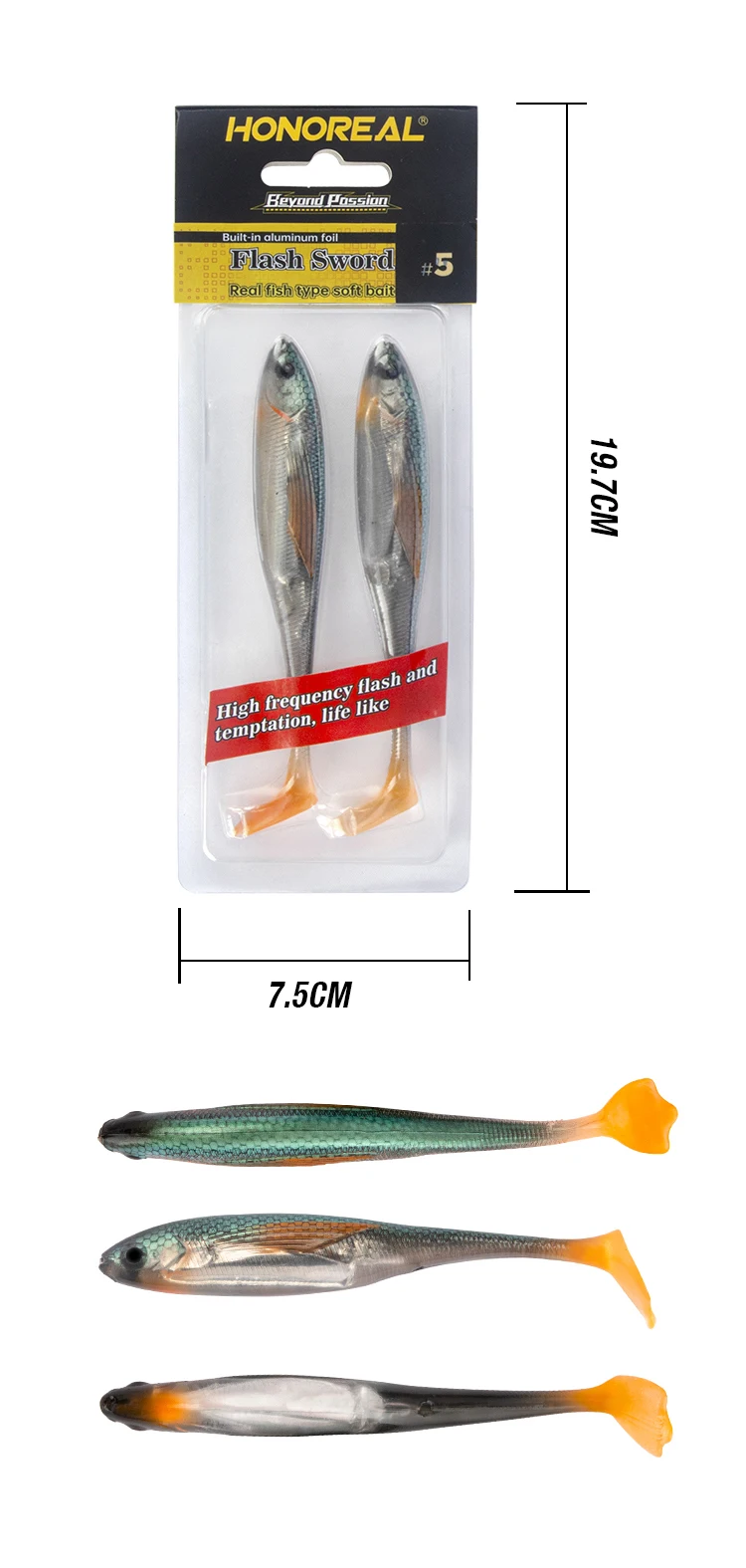 Honoreal Wholesale 120mm 10g Pvc Material Saltwater Bass Tuna Marlin