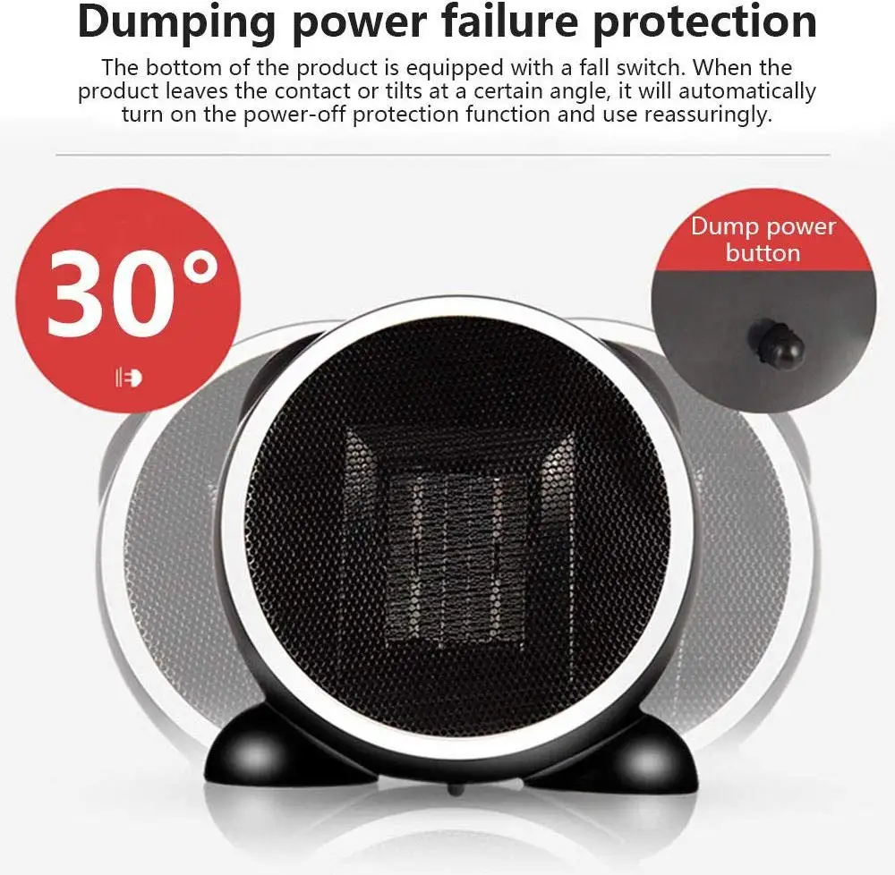 Portable Electrical Room Controlled Fan Infrared Heater 500W Rechargeable Hand Warmer