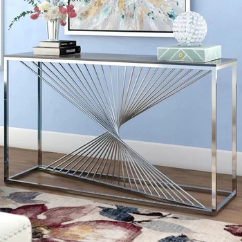 Indoor Metal Console Table Sole Table High Quality Low Price Sunttv Tabledjustable Metal Dining Table Dining Room KD Modern