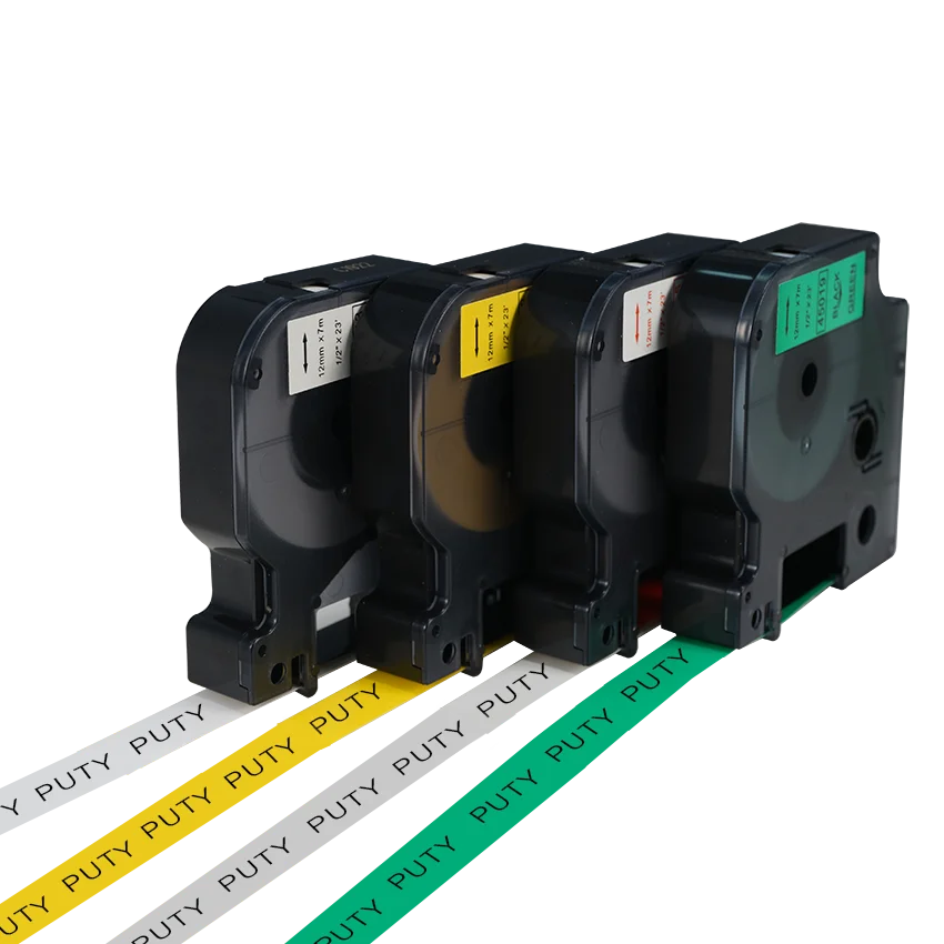 For Dymo Cassette Tape Black On White 19mm*7m 45803 For Dymo Label Maker Tape Printer Ink