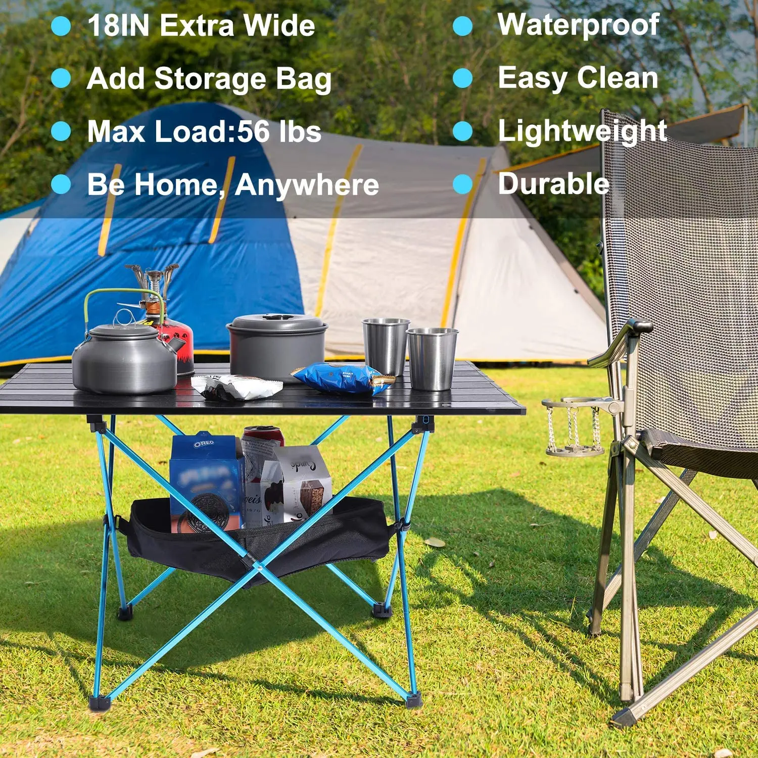 Foldable Table Ktaxon 34in Folding Camping Table Portable Picnic