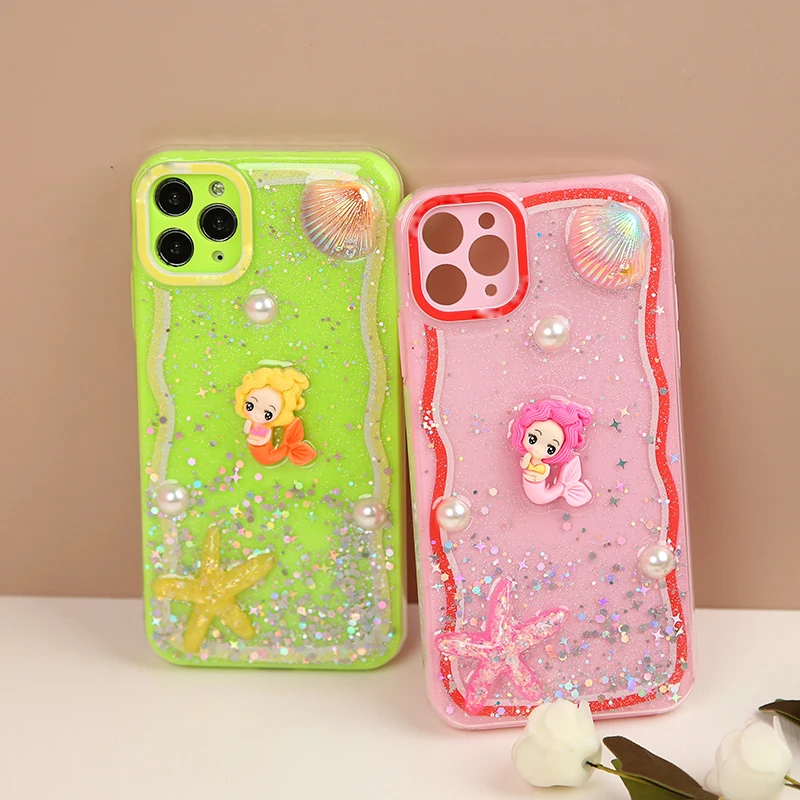 Luxury Forros Para Celular Glitter Phone case for iphone 11 12 13 14 15 Protector Cover PC + Silicone Fundas Carcasas De Celular