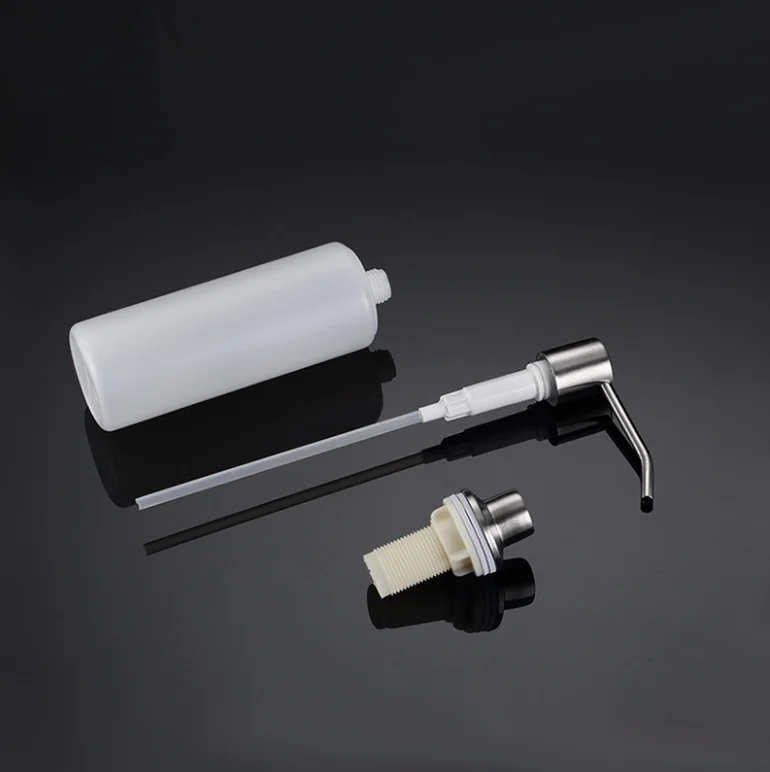 Матовый никель 304 нержавеющая сталь ручной дозатор мыла для кухонной раковины