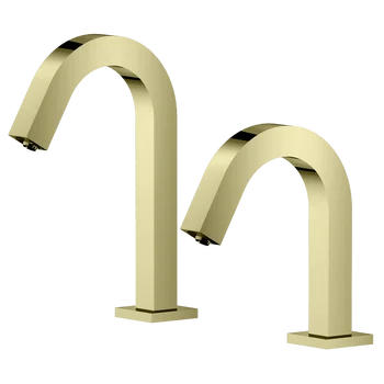 WRAS Certified Modern Design 2-in-1 Sensor Faucet Dispenser 0.3s Sync Response Solid Brass Touchless for Hospitals/Labs Battery
