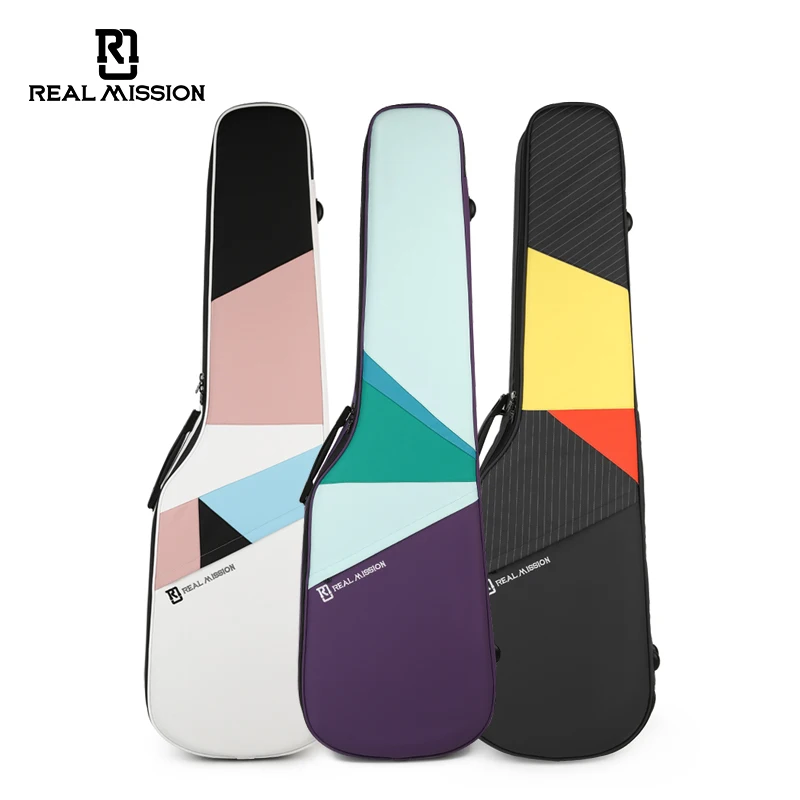 lris REAL MISSION Wholesale OEM Pu leather Waterproof colorful Electric Guitar bags Custom Guitar case bag