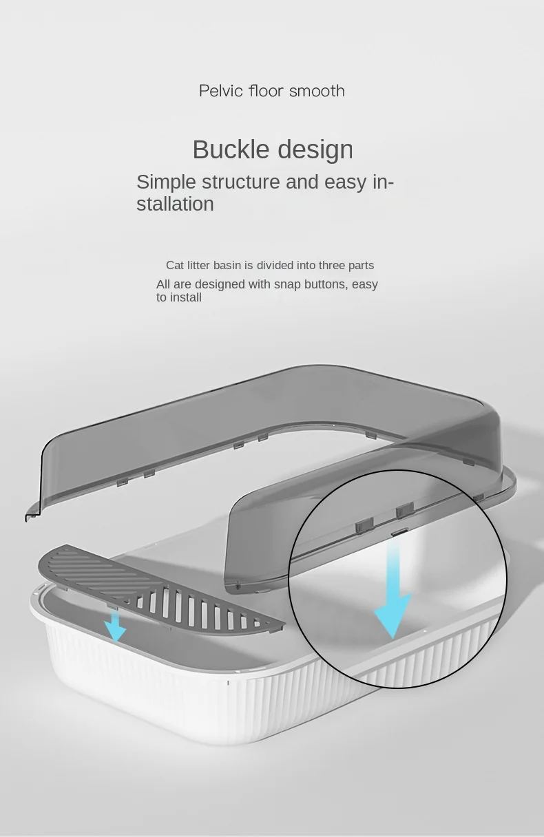 Pet Products Portable Pet Litter Tray Foldable Pet Cat Rabbit Litter