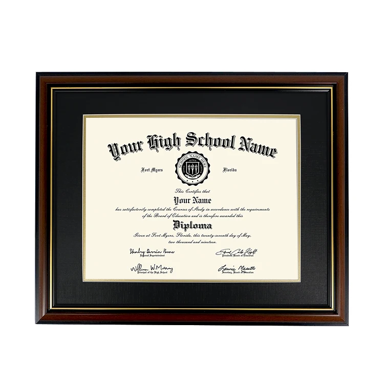 Wholesale Matt Yellowish Brown Certificate Frame Graduation Diploma ...