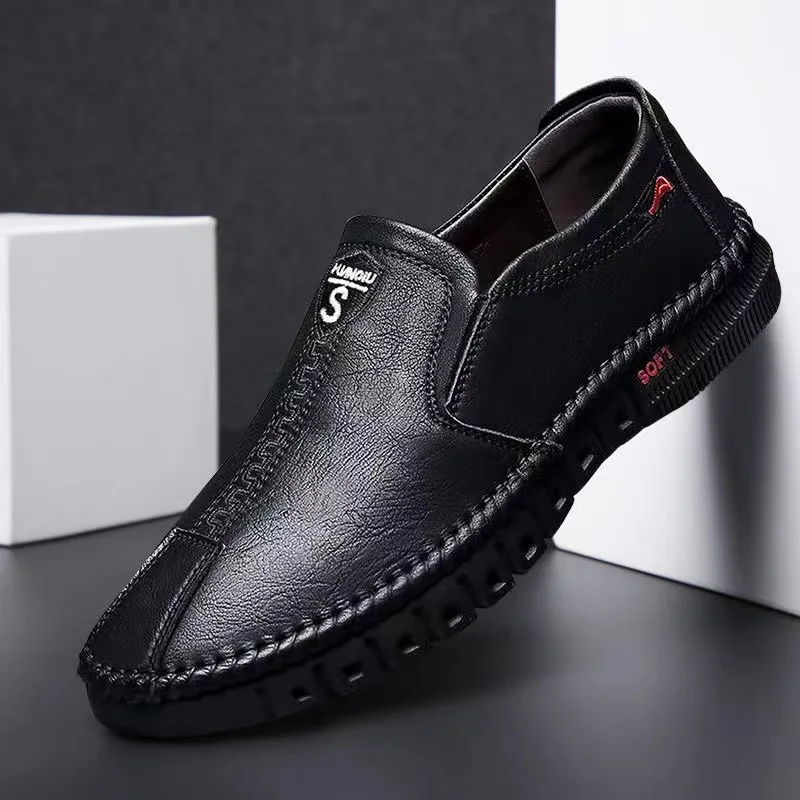 Men's Leather Shoes Soft Leather Waterproof Men's Casual Business ...