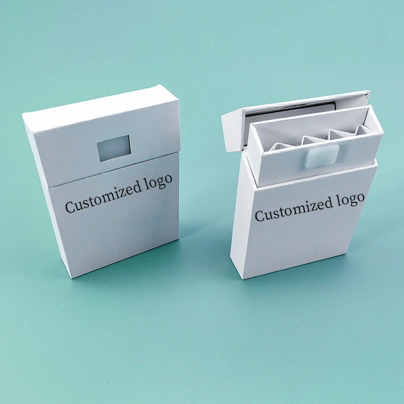Custom Fancy Cardboard Boxes Cigarette Style Child Resistant Pre Paper Roll Packaging CR Press Button Cigarette Style Paper Box