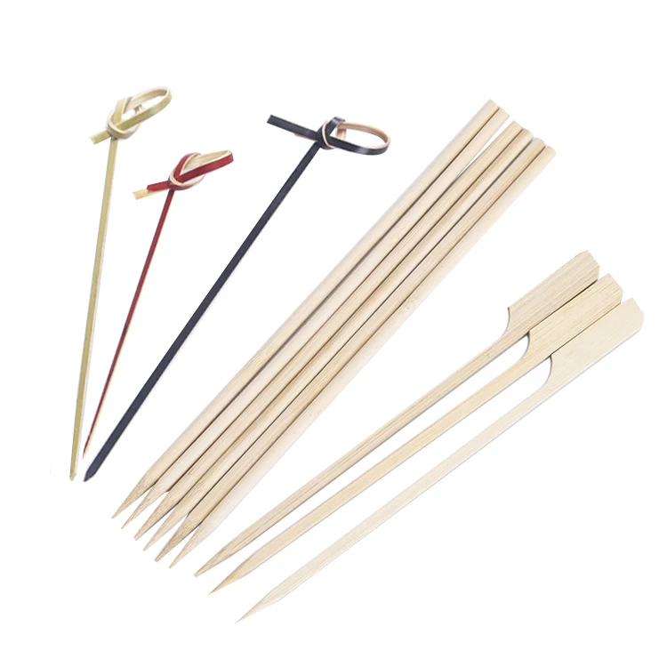 Высококачественные термостойкие бамбуковые палочки с узлом, Коктейльные Палочки, бамбуковые палочки для фруктов, салатов, тортов, барбекю