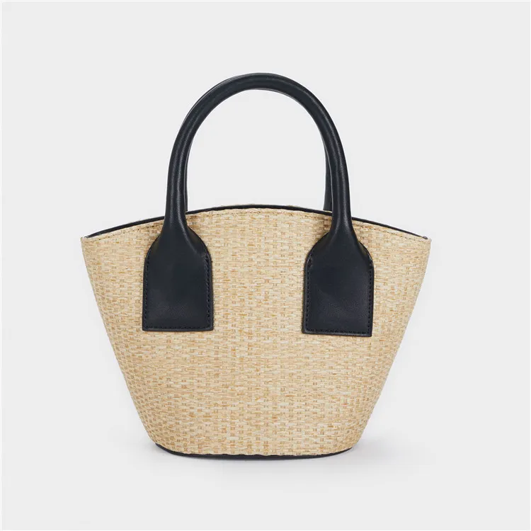 Zb225 Fornitore Della Cina Di Modo Di Paglia Riciclata Dell'unità Di  Elaborazione Borse In Pelle Borse Logo Personalizzato Bucket Tote Bag Per  Le Donne - Buy Paglia E Borsa In Pelle,Secchio Borse