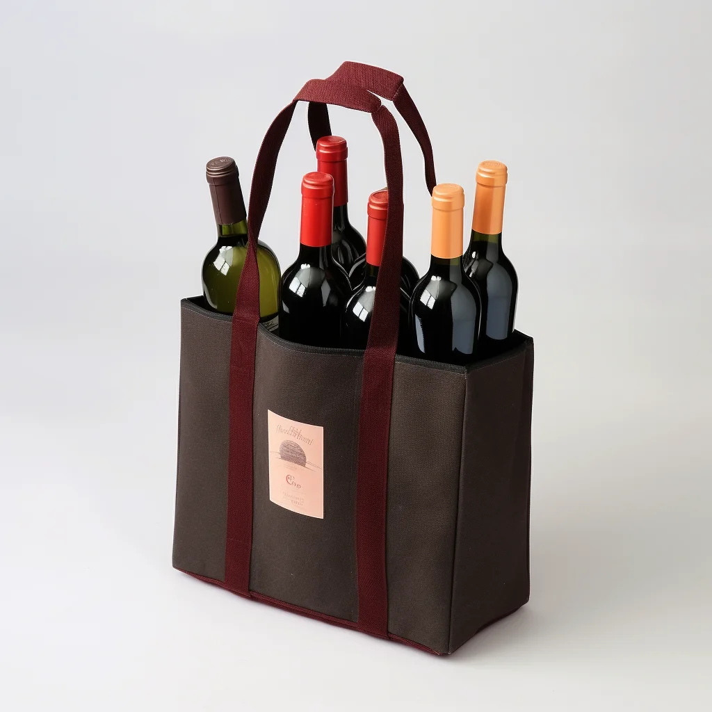 Wholesale Eco Friendly Heavy Duty Reusable 6 Bottles Carrier Non Woven Wine Tote Bag manufacture