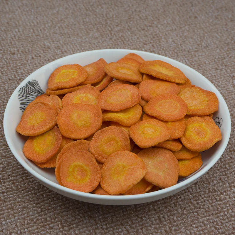 Manufacture Vacuum Frying carrot crisp healthy veggie chips