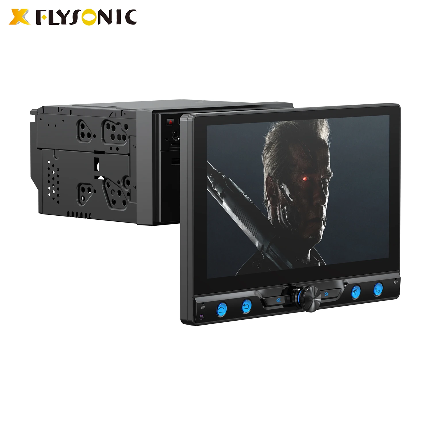 Flysonic Touch Screen Universal Dashboard Car Stereo System Radio Double Din Gps Navigation Multimedia Android Car Dvd Player