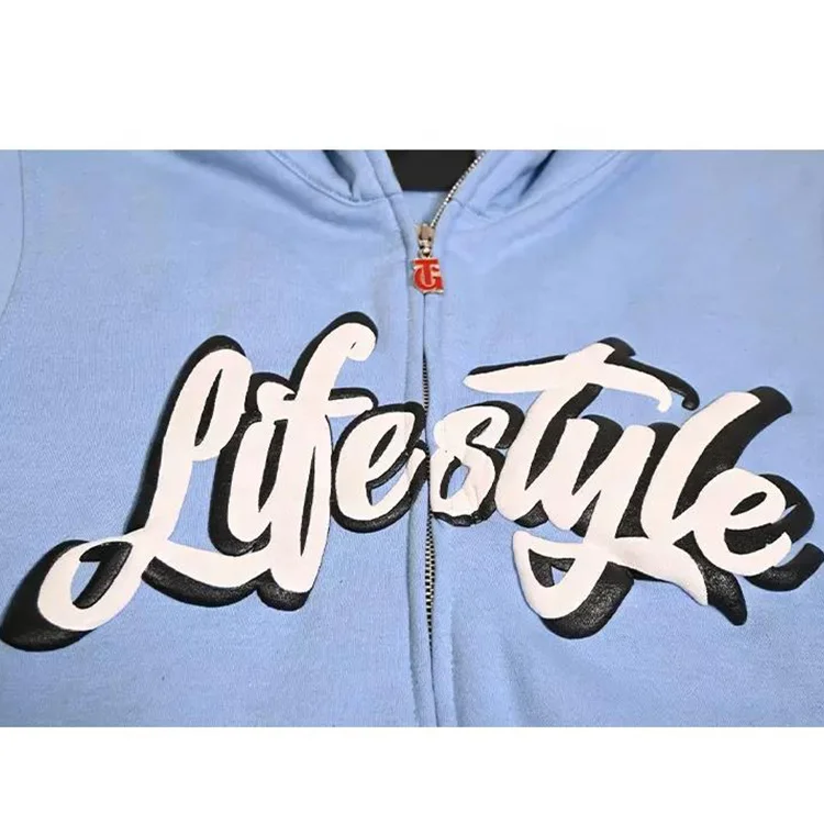 Satin Line Stringless Heavyweight Blank High Quality Oversize Hoodies Unisex Custom Logo Full 9329