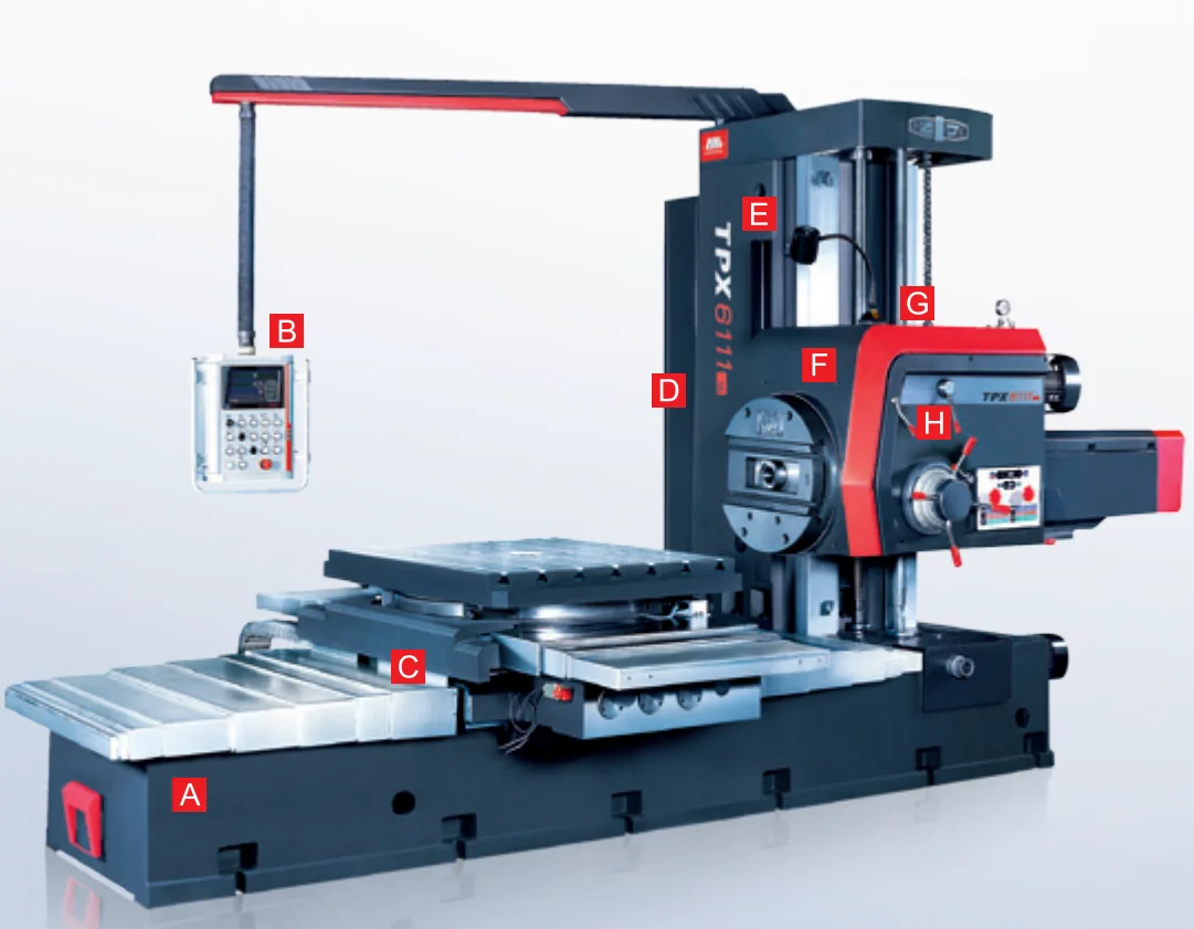 PLC горизонтальный буровой и фрезерной машины TPX6113 Тяжелая горизонтальная фрезерная буровая машина с цифровым 6