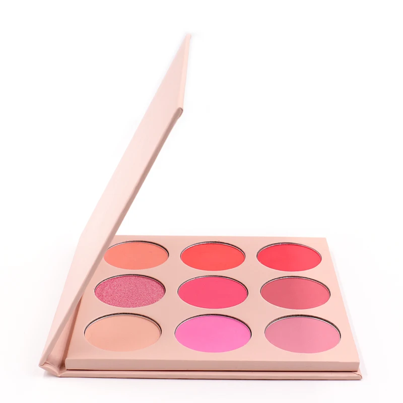 9 Colors Makeup Factory Cosmetics High Pigment Vegan Beauty Powder Blush Palette