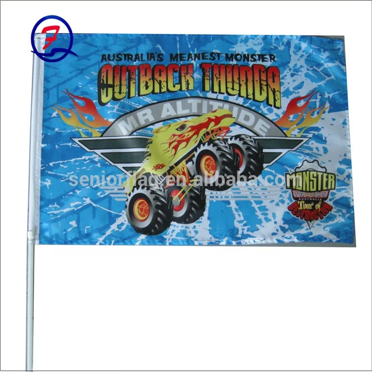 Export products flags with logo custom print hand held flags from china online shopping