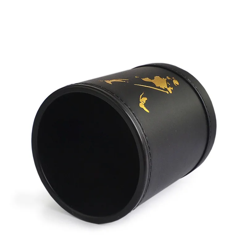 
KTV Bar покерная игра печать кожа + пластиковые игральные кубики набор без крышки и 6 шт. цифровые белые/Акриловые Кубики 