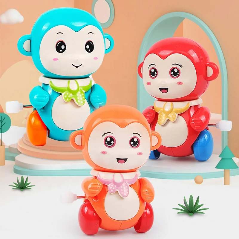 Красочные Мультяшные животные, пластиковые игрушки Windup