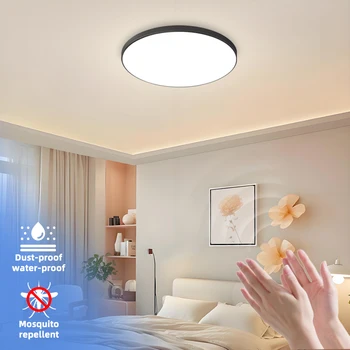 Modern 3-Color Smart LED Ceiling Light Acrylic Cover Indoor Lamp for Bedroom