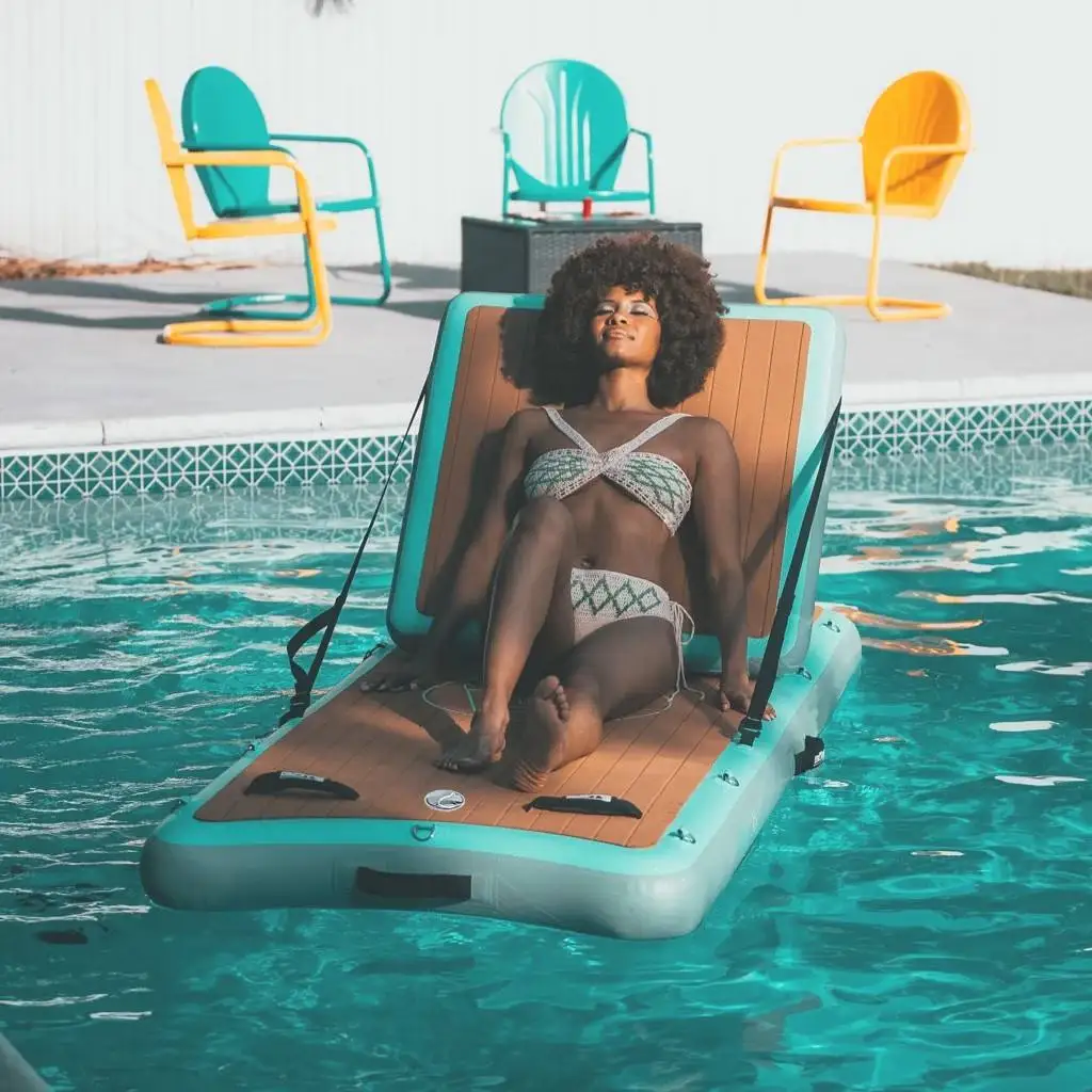 Fauteuil flottant gonflable pour piscine, chaise longue flottante pour adulte, bandes de flottaison gonflables épaisses - 2 pièces - Jeux - Jouets