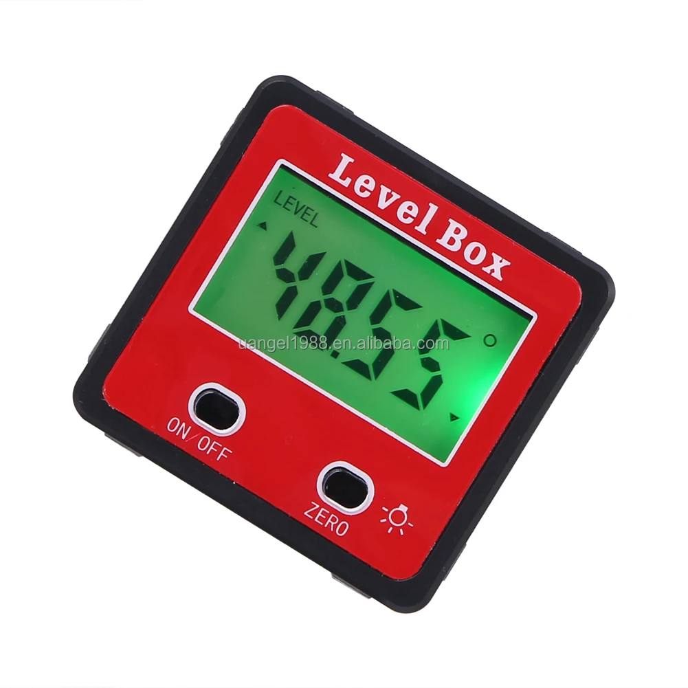 Angle Meter Digital Protractor Inclinometer Electronic Level Box Magnetic Base 