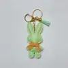 Grass green tassel with keychain