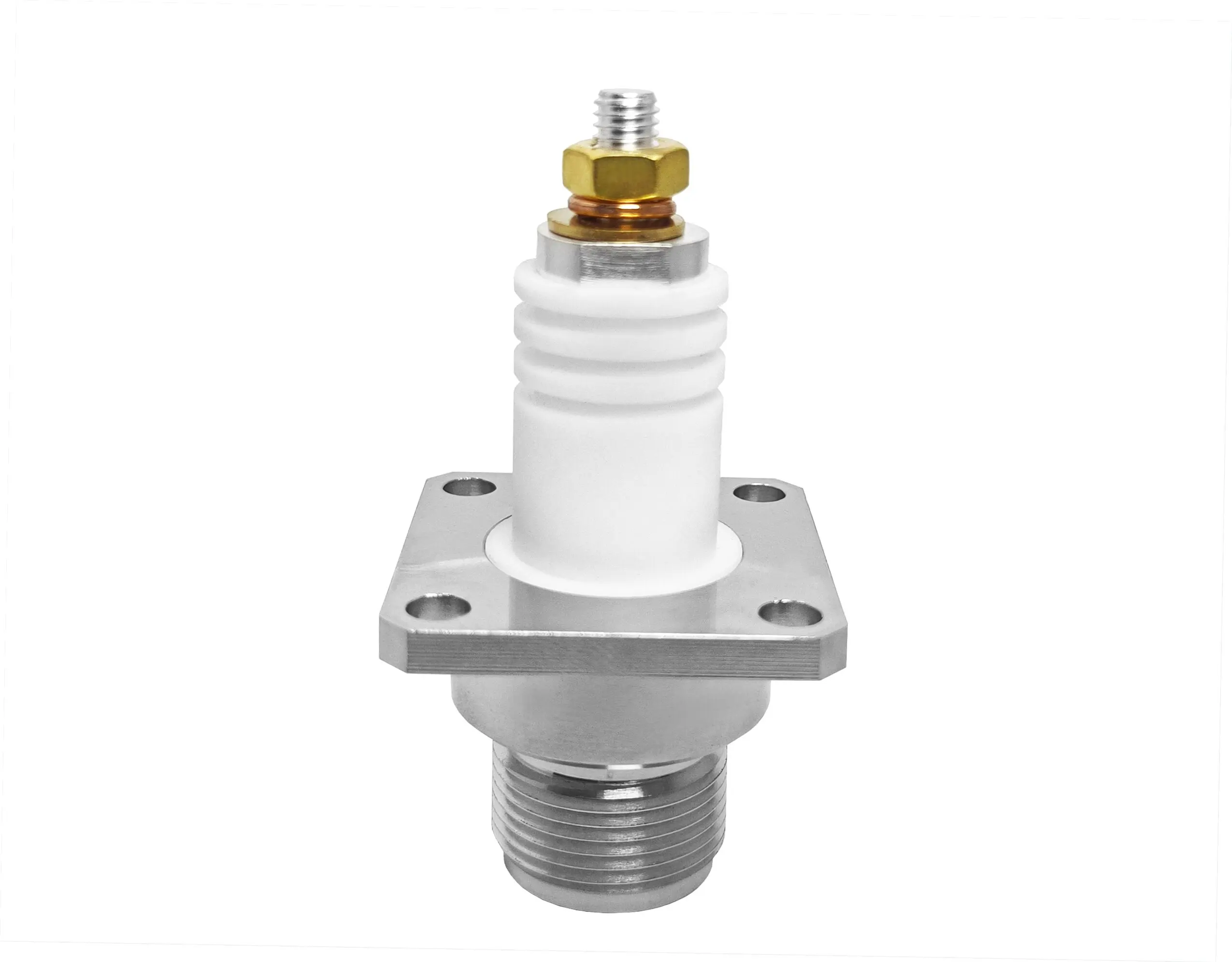 50 Ohm HN Female Jack 4 Hole Flange High Voltage for Panel Mounting Thread Tightening RF Connector