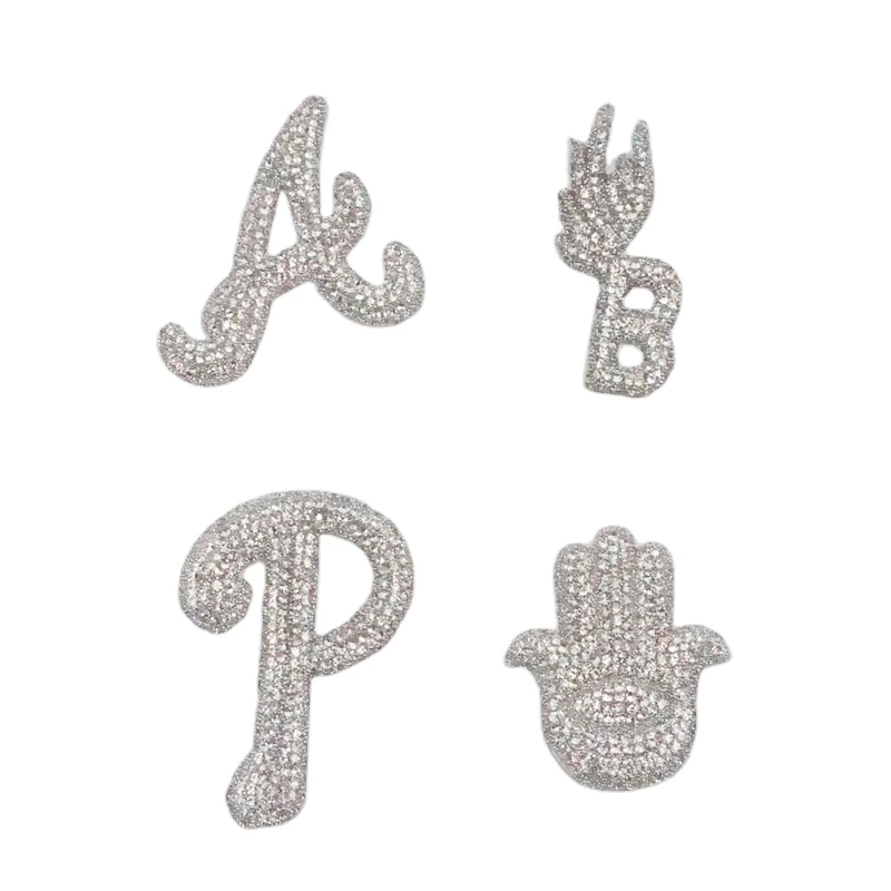 Free sample Shining crystal Spider shape custom logo bling rhinestone applique trucker hat patch