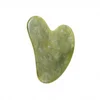 Light green jade heart scraper