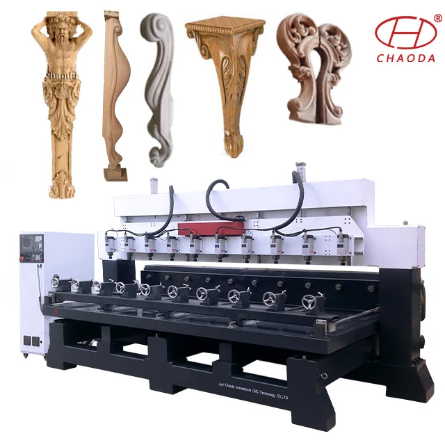 5 Axis CNC Machine for Mass Producing of Furniture Roman Column Making