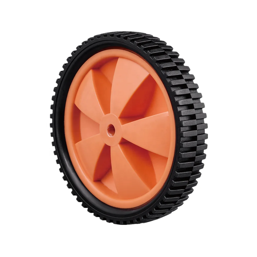 Пластиковое колесо, 7-дюймовое колесо из ПВХ для культиватора, садового тележки, аэратора для газона