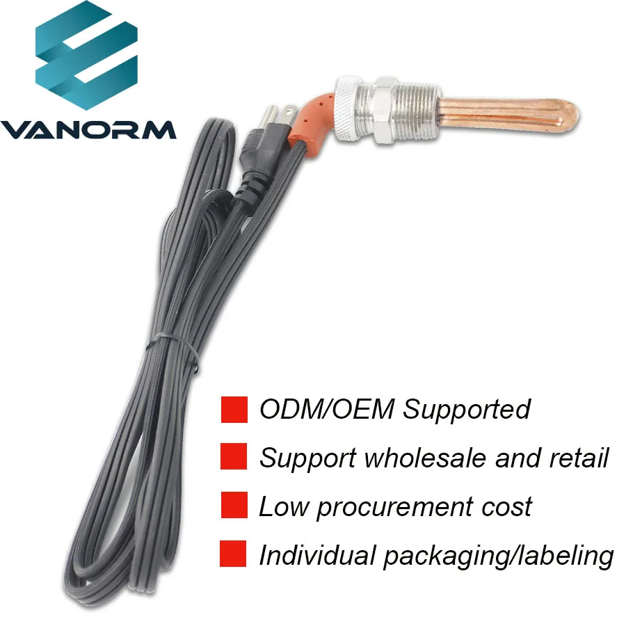 3500022 Engine Block Immersion Heater for Cu-mmins Die-sel Pa-ccar 5.9 6.7L Engine 3/4" NPT Thread 120 Volts 750 Watts