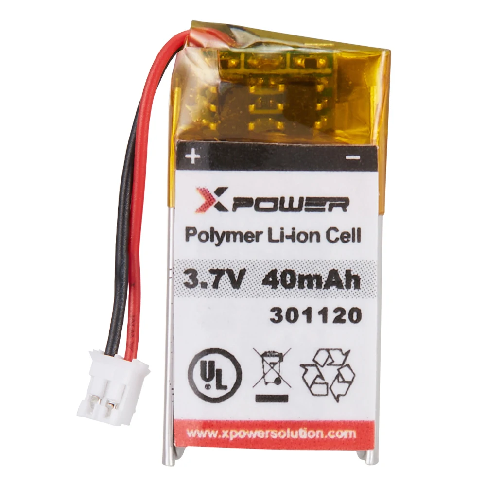 Ultra Small UL Approved 3.7v 40mah Lithium Ion Polymer Battery 301120