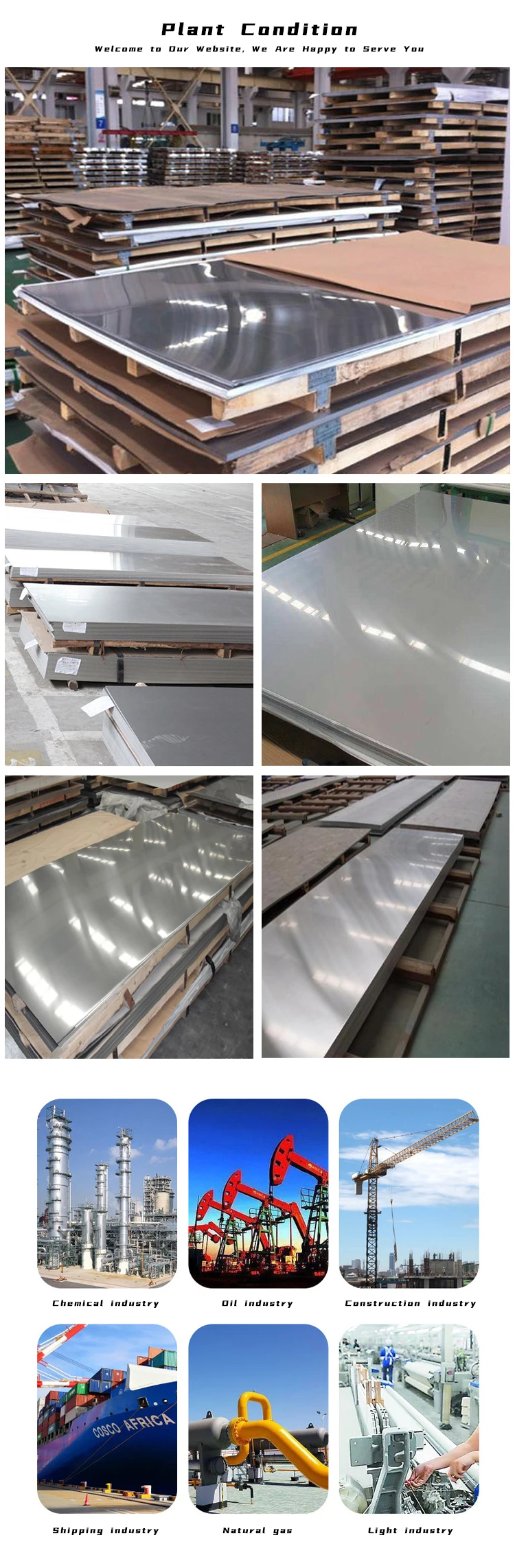 SS plate 0.5mm 0.7mm 0.8mm 1mm 2mm Thick 201 430 304 316 Stainless Steel Sheets details