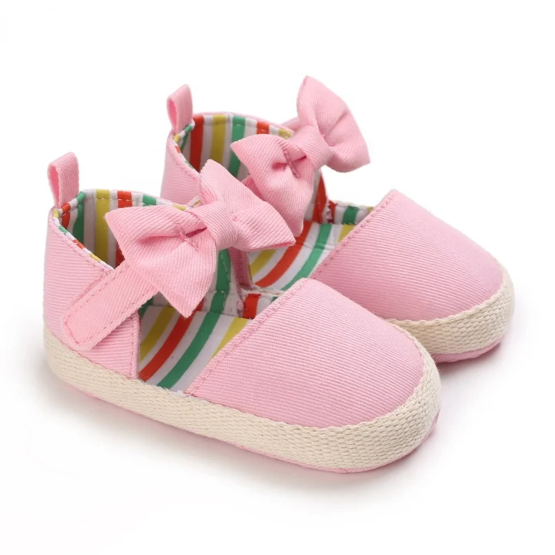 Soft Sole Cheap Cute Bow Baby Newborn Mary Jane Kids Toddler Girl Shoes