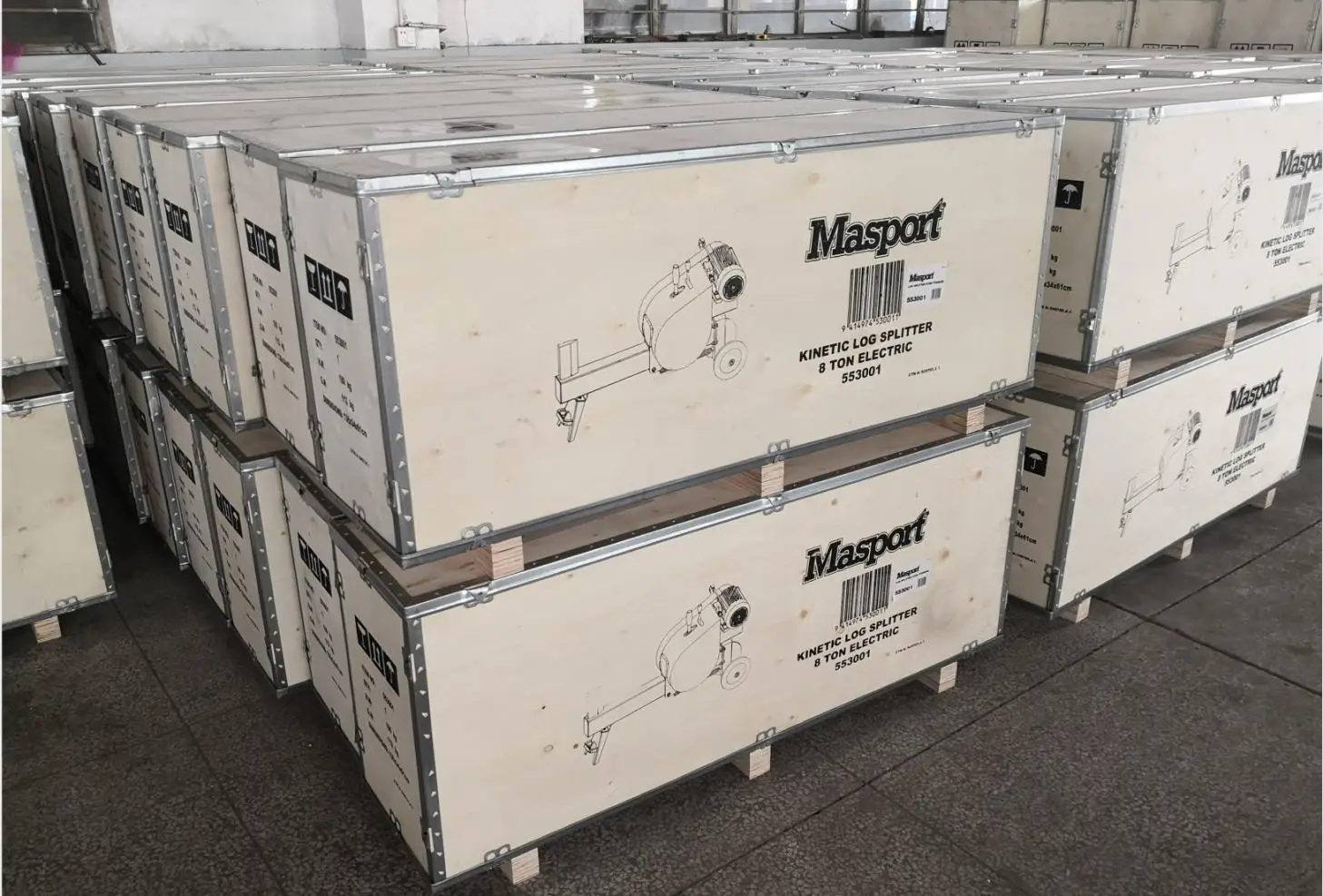 Electric Motor Hydraulic Log Splitter With 7ton Splitting Force 520mm