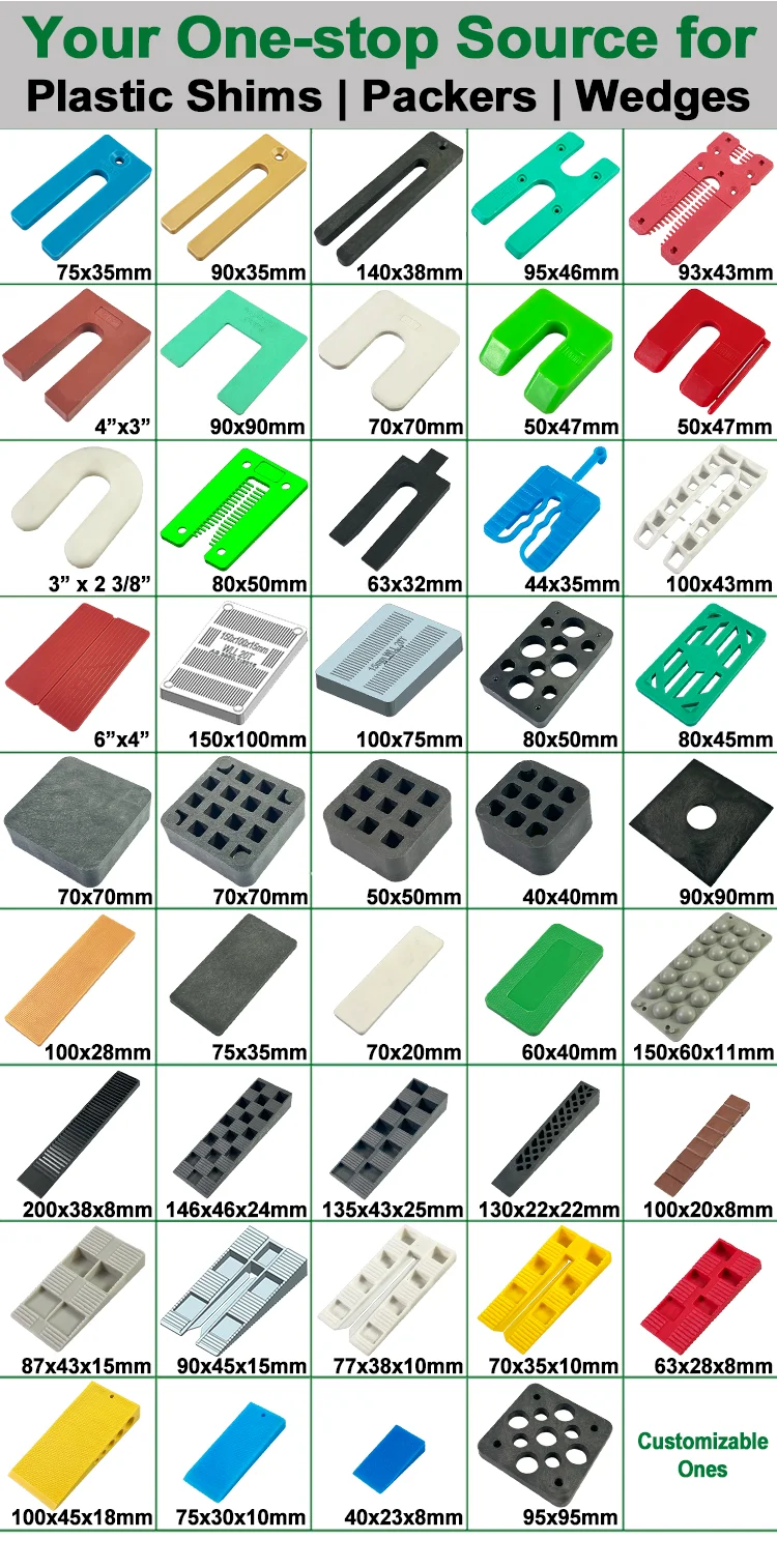 Woshun U Type Window Packer Plastic Leveling Shims Plastic Shim Packer ...