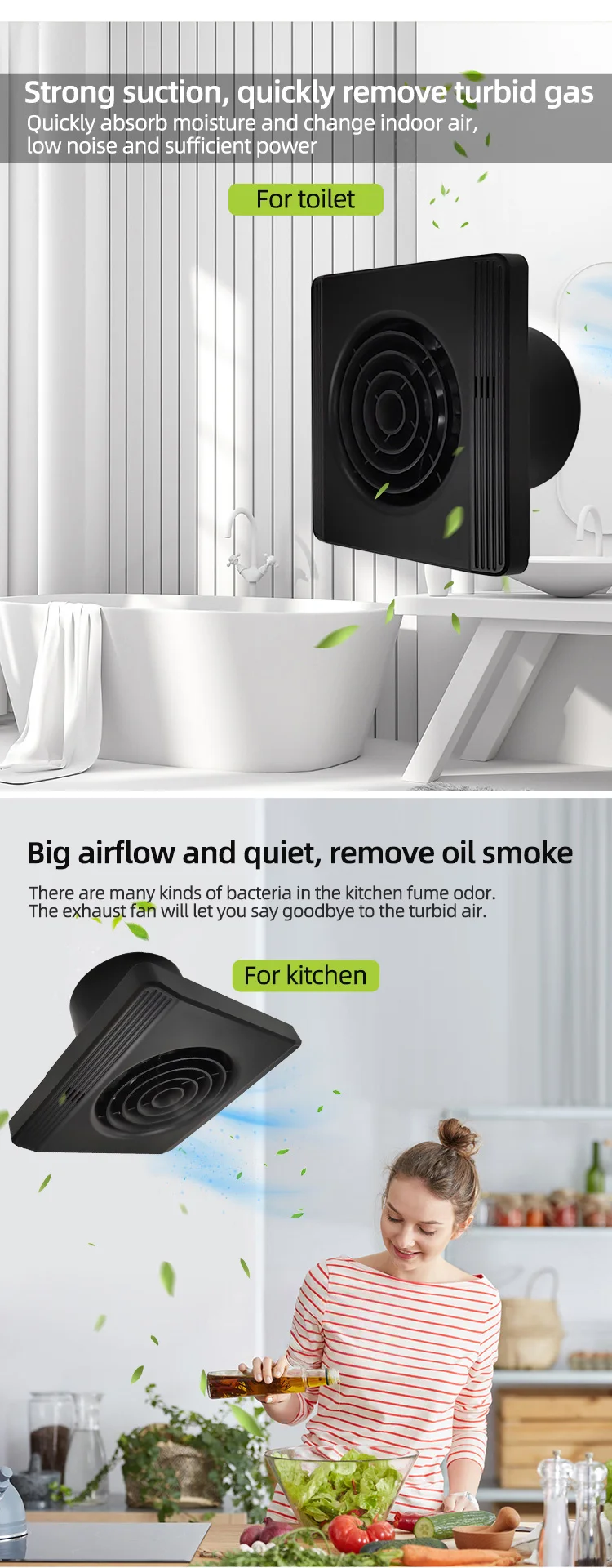 Wall-mounted Exhaust Bathroom Fan, IP45, 5-Year - detail 8
