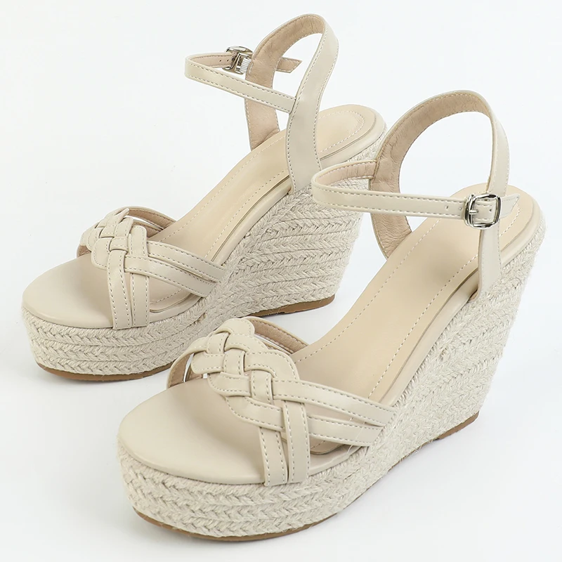 Fashion twine woven wedge on sale sandals