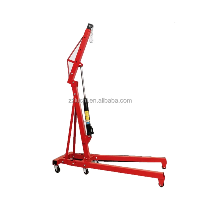 Car Mover Jack  Manual Foldable Portable 2ton Fixed Hydraulic Engine Shop Car Lift Crane Hoist Engine Shop Crane