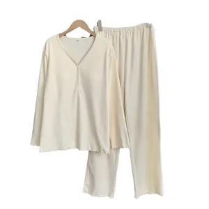 Spring and Autumn Pregnant Women Pajamas Home Wear Long Sleeve Set of Maternity Clothing