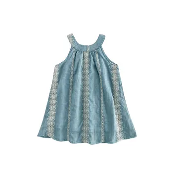 Girls' cotton dress 2024 New children's skirt little girl Summer breathable thin skirt